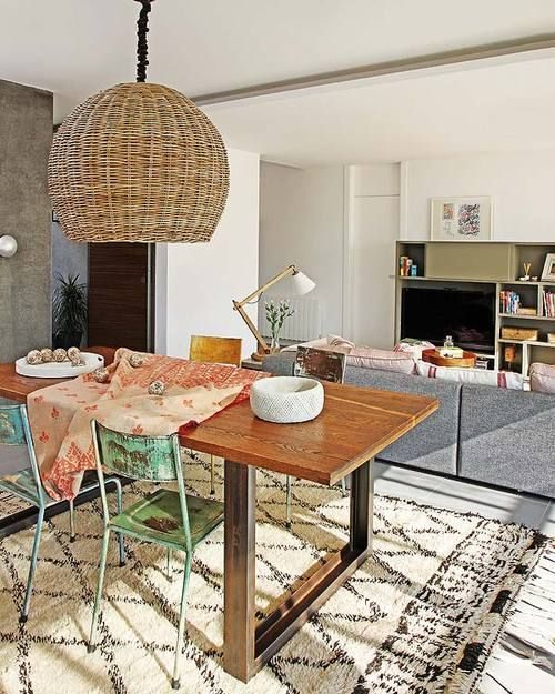 Vloerkleed onder de eettafel | Huis-inrichten.com