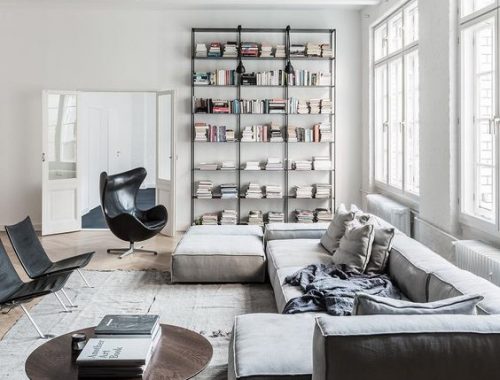5x Grijze designbanken