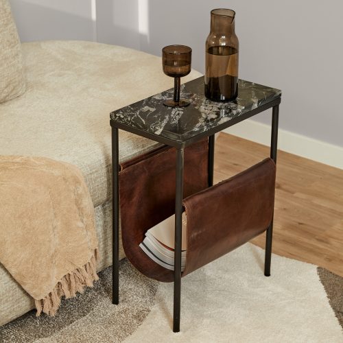 StarFurn Bijzettafel Bow Zwart Marmer 45cm | € 129