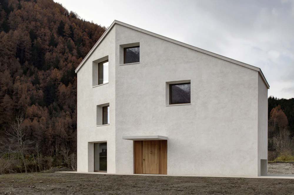 asymmetrisch wit huis