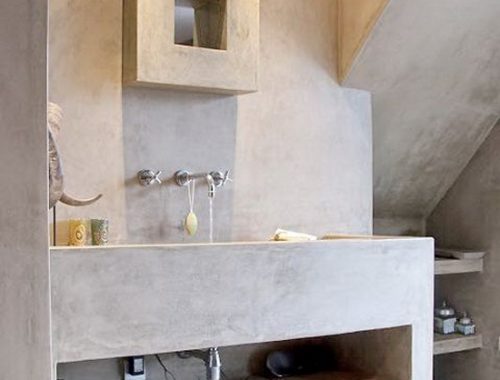 Badkamer met betonlook