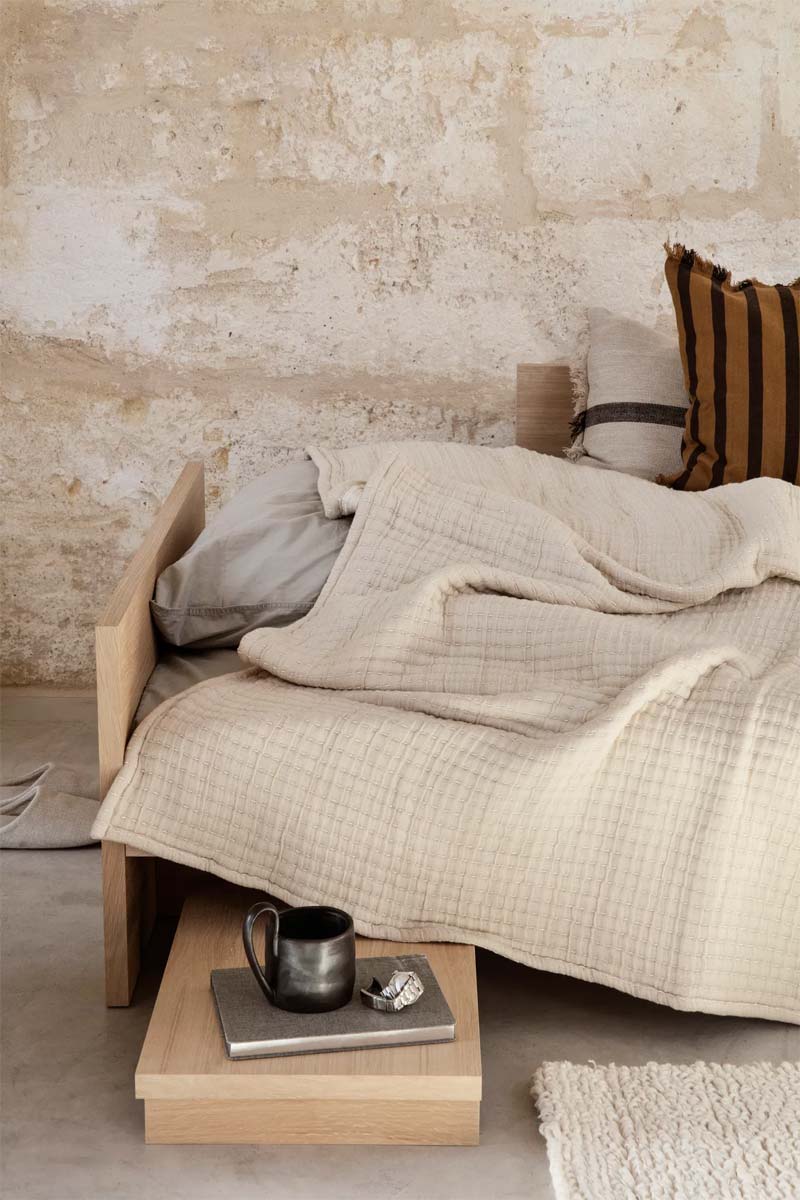 beige interieur beige beddengoed