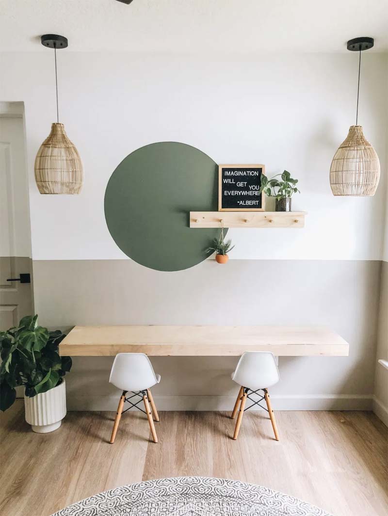 bureau maken zwevend bureau hout