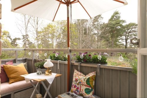 compacte parasol klein balkon