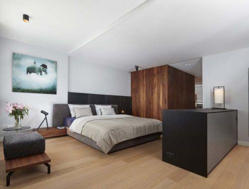 Complete luxe slaapkamer suite op zolder