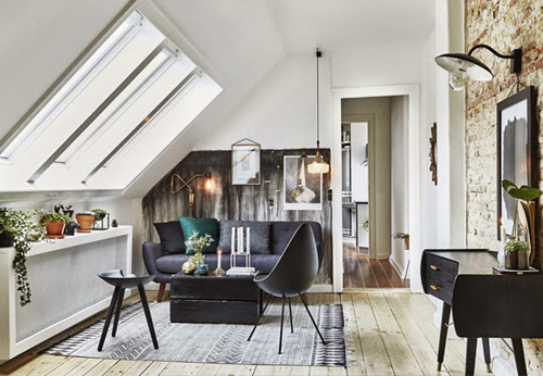 Deens appartement met rustieke retro inrichting