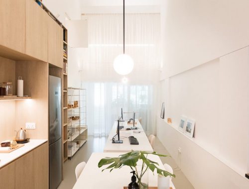 Dit appartement van 60m2 is een combinatie van kantoor en woonruimte