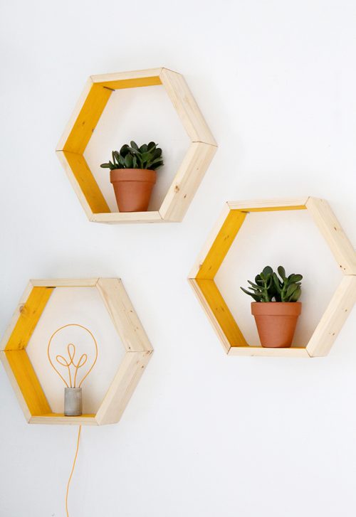 DIY hexagon wandkubussen