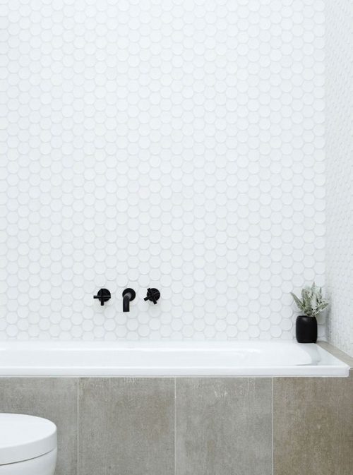 Hexagon tegels in de badkamer
