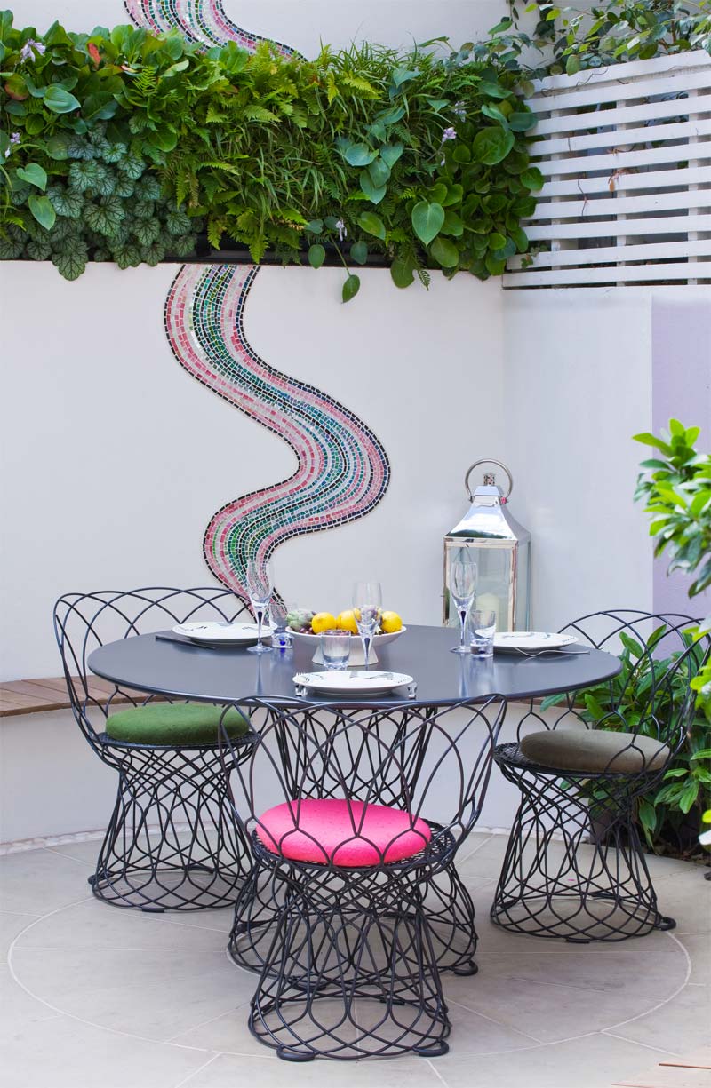 ibiza tuin eethoek ronde-tafel