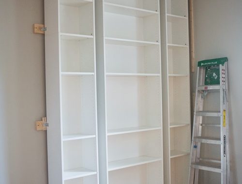 Inbouwkast met IKEA kasten