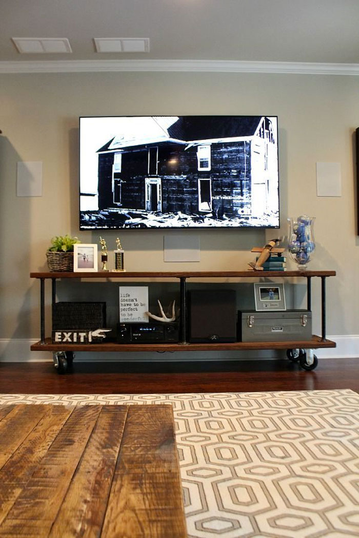 industriele tv meubel maken