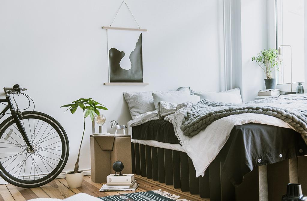 kartonnen bed