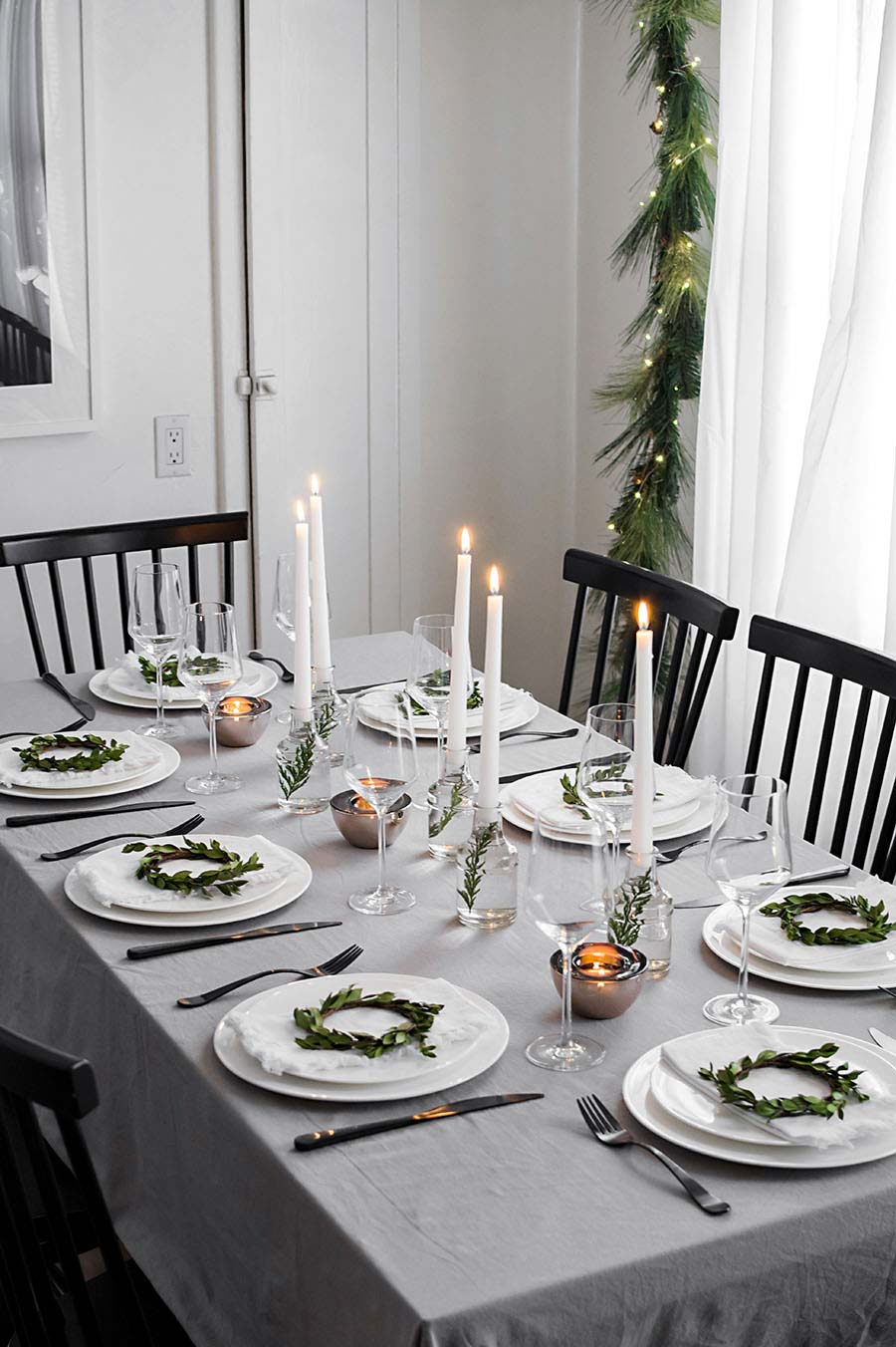 kersttafel dekken minimalistisch