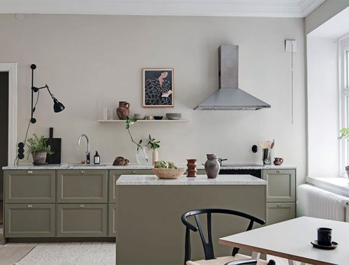 Wat dacht je van een mooie olijfgroene keuken?