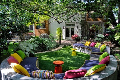 Kleurrijk tuin ontwerp