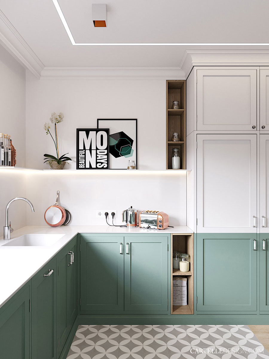 Leuke wit-groene woonkeuken! Leuke wit-groene woonkeuken!