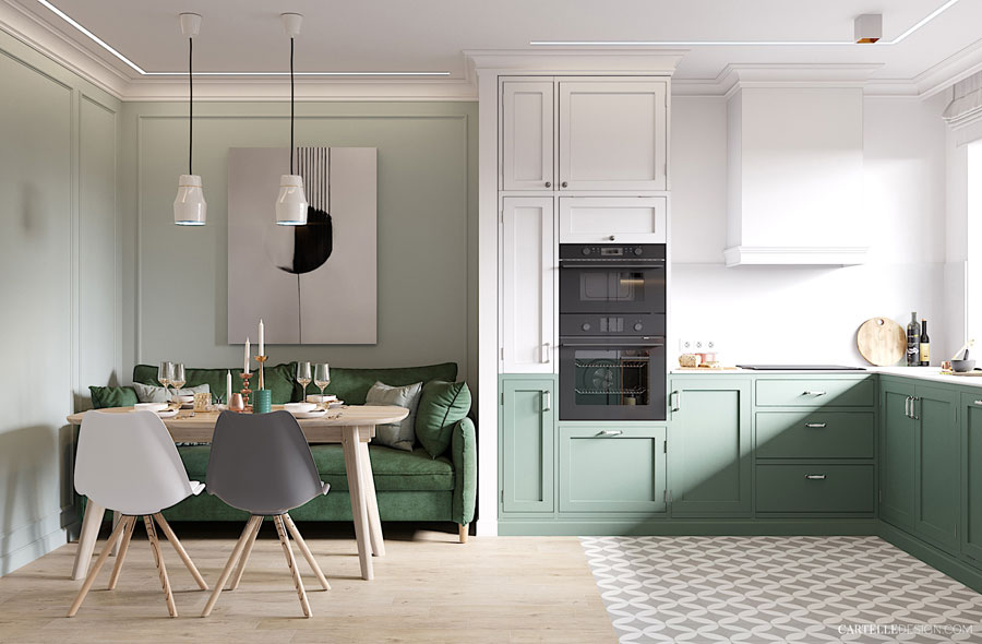 Leuke wit-groene woonkeuken! Leuke wit-groene woonkeuken!