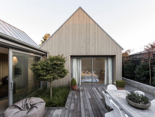 Luxe minimalistische patio tuin