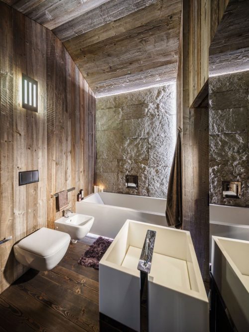 Luxe moderne rustieke badkamer