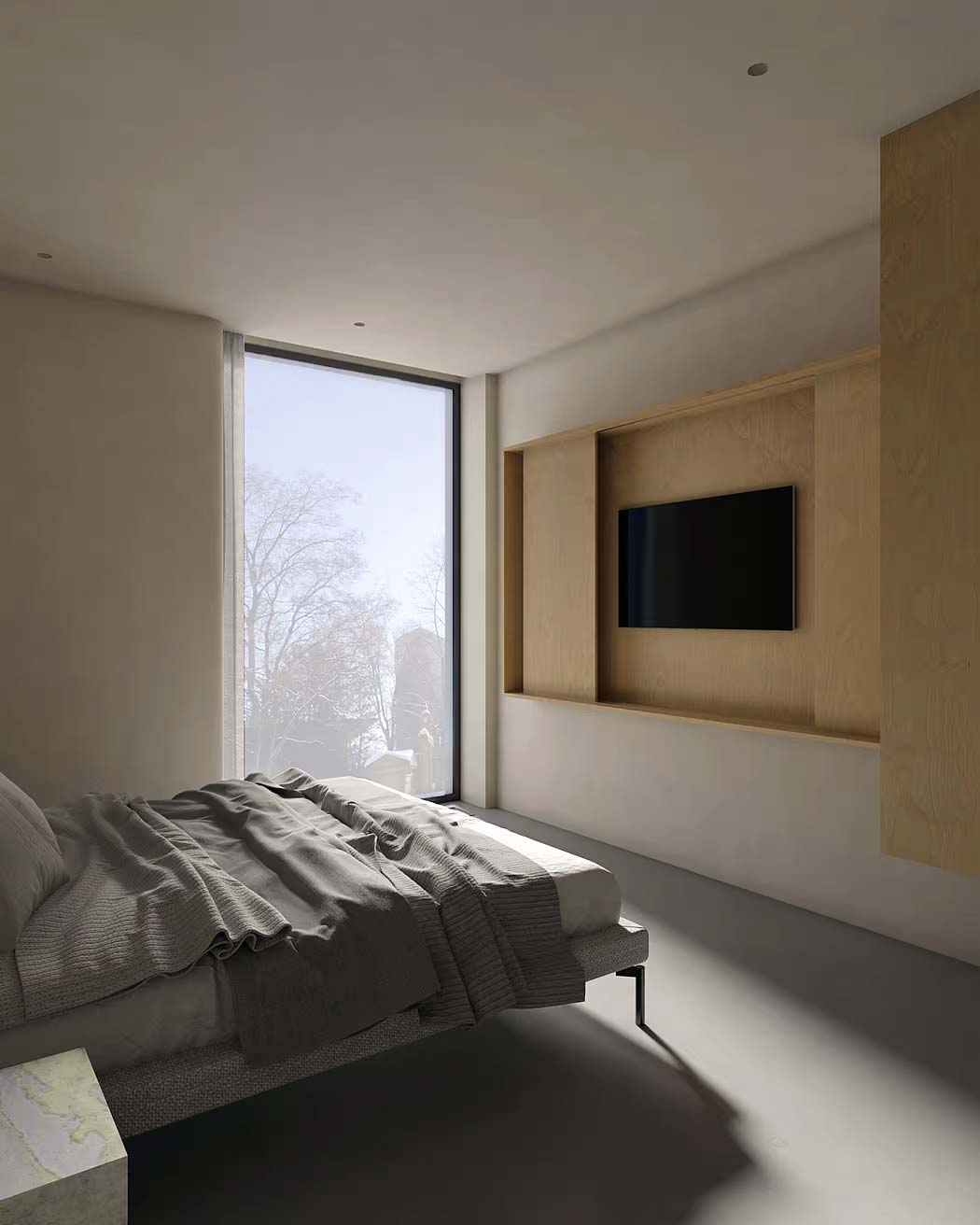 luxe slaapkamer tv wandkast
