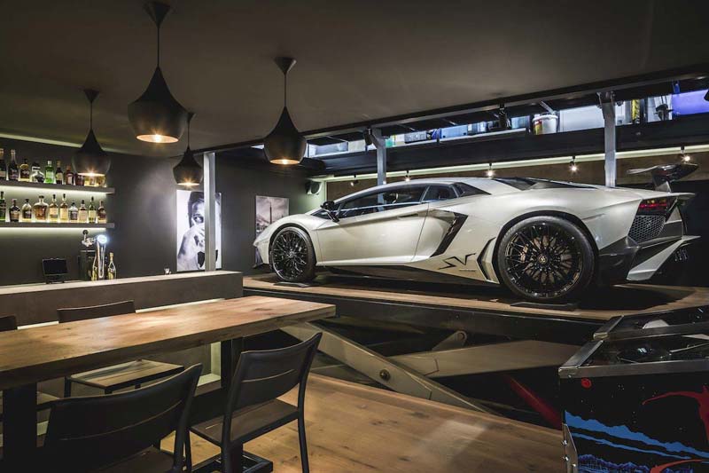 mancave ideeën garage met autolift mancave ideeën garage met autolift