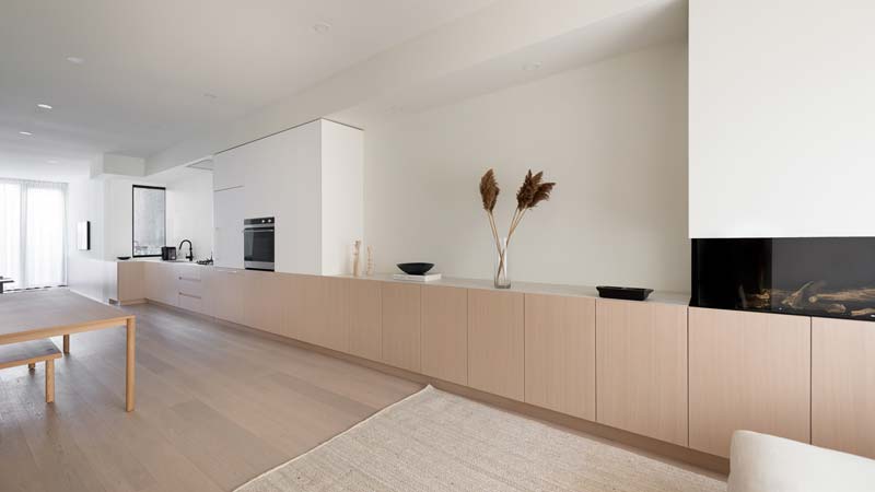 modern minimalistisch ontwerp voor een smalle woning