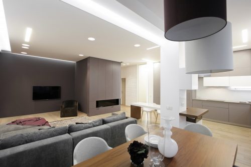 Modern Scandinavisch appartement met grijs