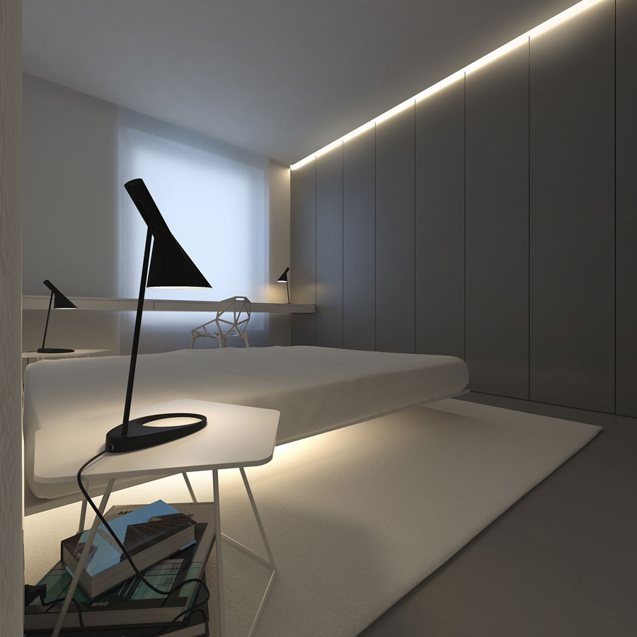 Modern, strak en minimalistisch interieur