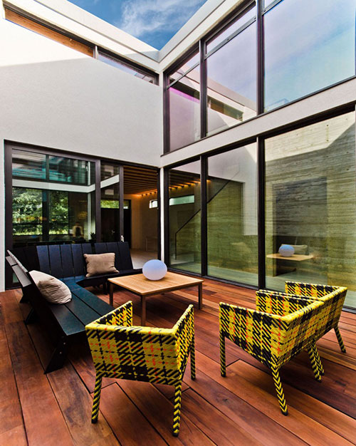 Moderne patio tuin