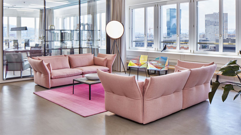 oud roze bank mariposa sofa
