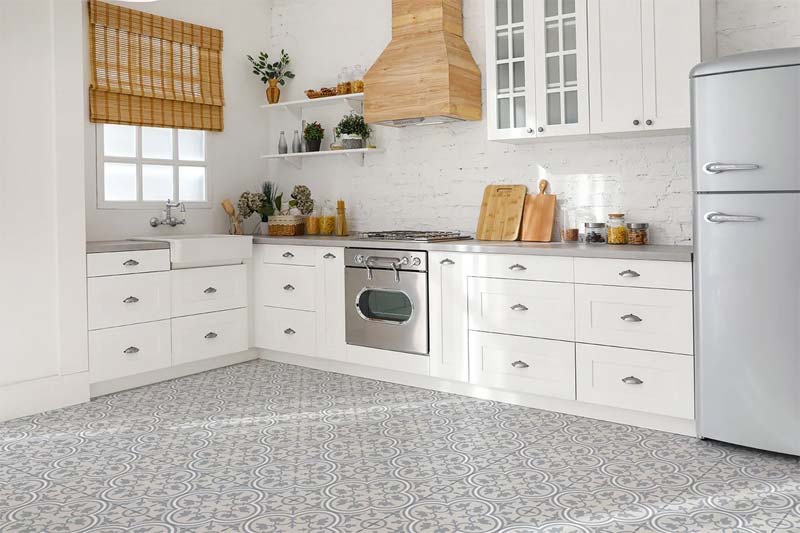 patroon plaktegels keuken vloer