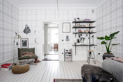 Werkplek in de woonkamer