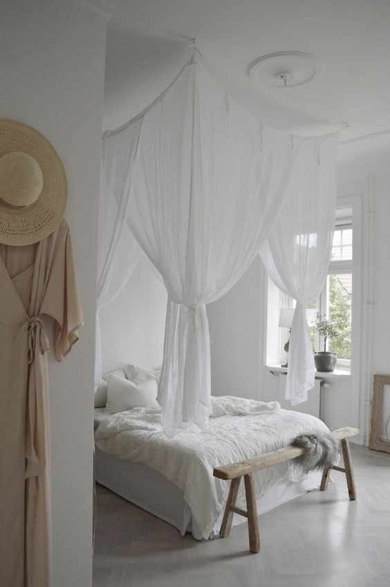 Romantische witte slaapkamer Romantische witte slaapkamer