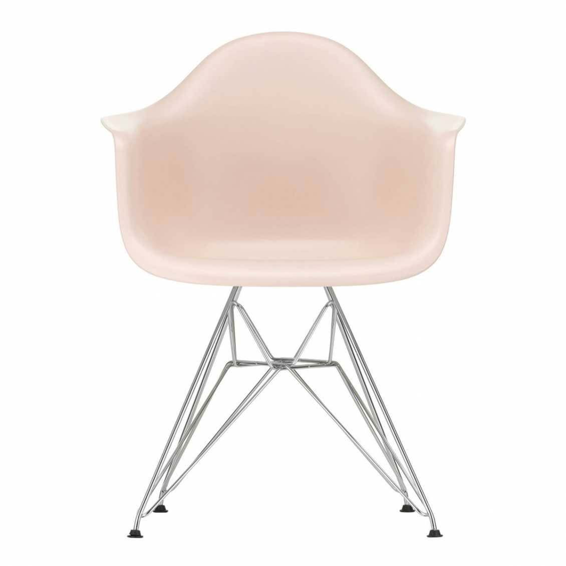 Roze Eames Plastic Chair DAR Chroom