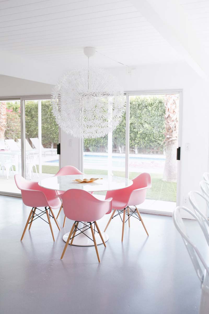 roze stoel