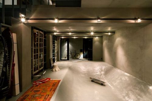 Een skate ramp in huis