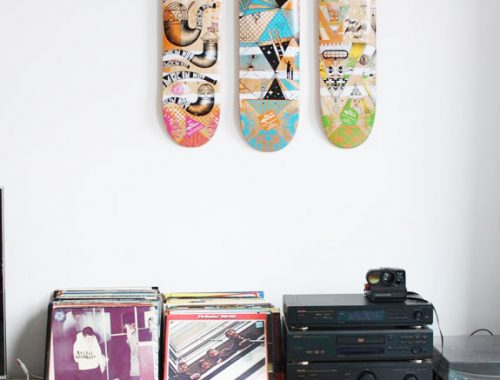 Skateboard decks als wanddecoratie
