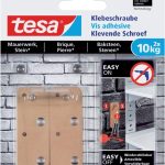 Tesa Klevende schroef - Voor steen en baksteen - belastbaar tot 10 kg - 2 stuks - €14,93
