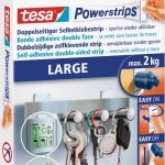 Tesa powerstrips - Zelfklevende strip - Dubbelzijdig - Large - 10 stuks - Transparant - €5,35
