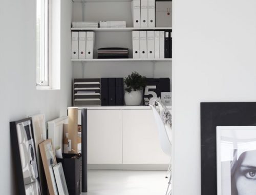 Thuiskantoor van Noorse interieurstylist  Elisabeth Heier