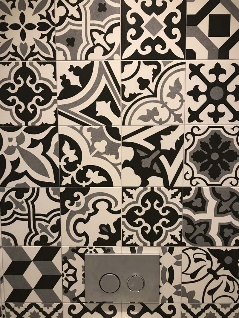 toilet inspiratie patchwork-patroontegels
