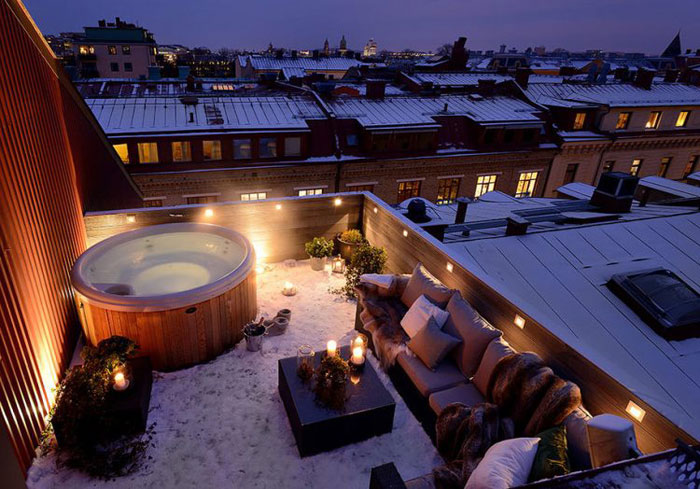 Tuin ideeën jacuzzi
