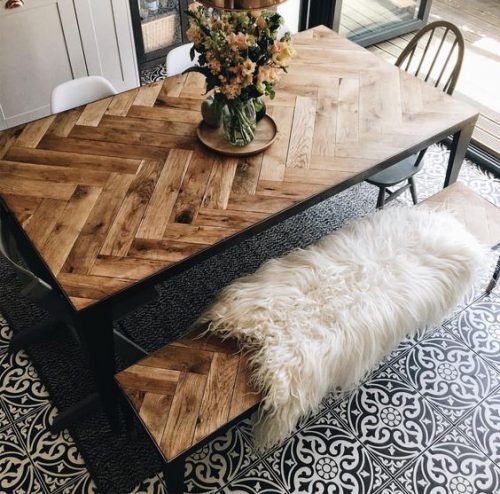 visgraat eettafel
