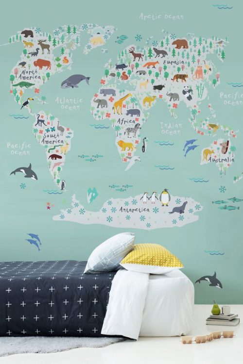Wonderlijk Wereldkaart aan de muur! | Huis-inrichten.com HJ-93