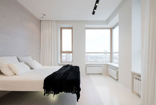 Minimalistische witte slaapkamer Minimalistische witte slaapkamer