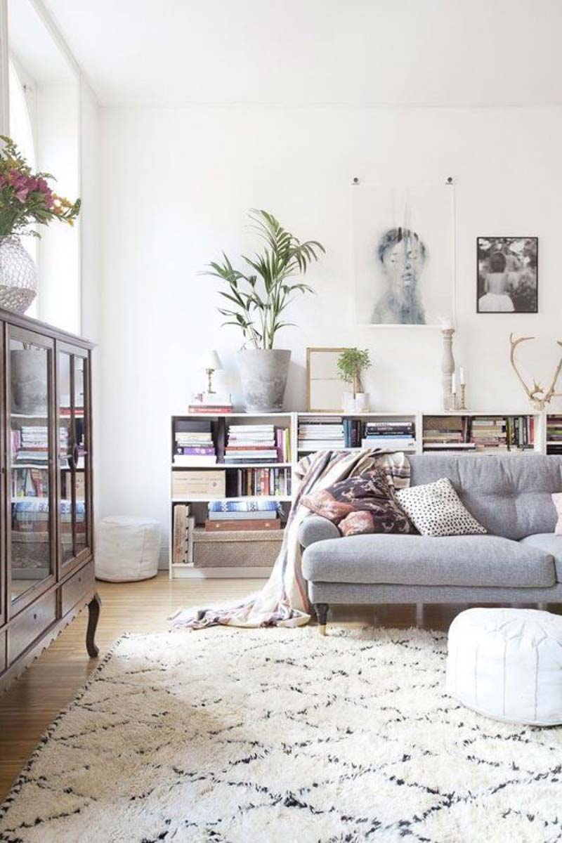 woonkamer vintage beni ourain vloerkleed woonkamer vintage beni ourain vloerkleed