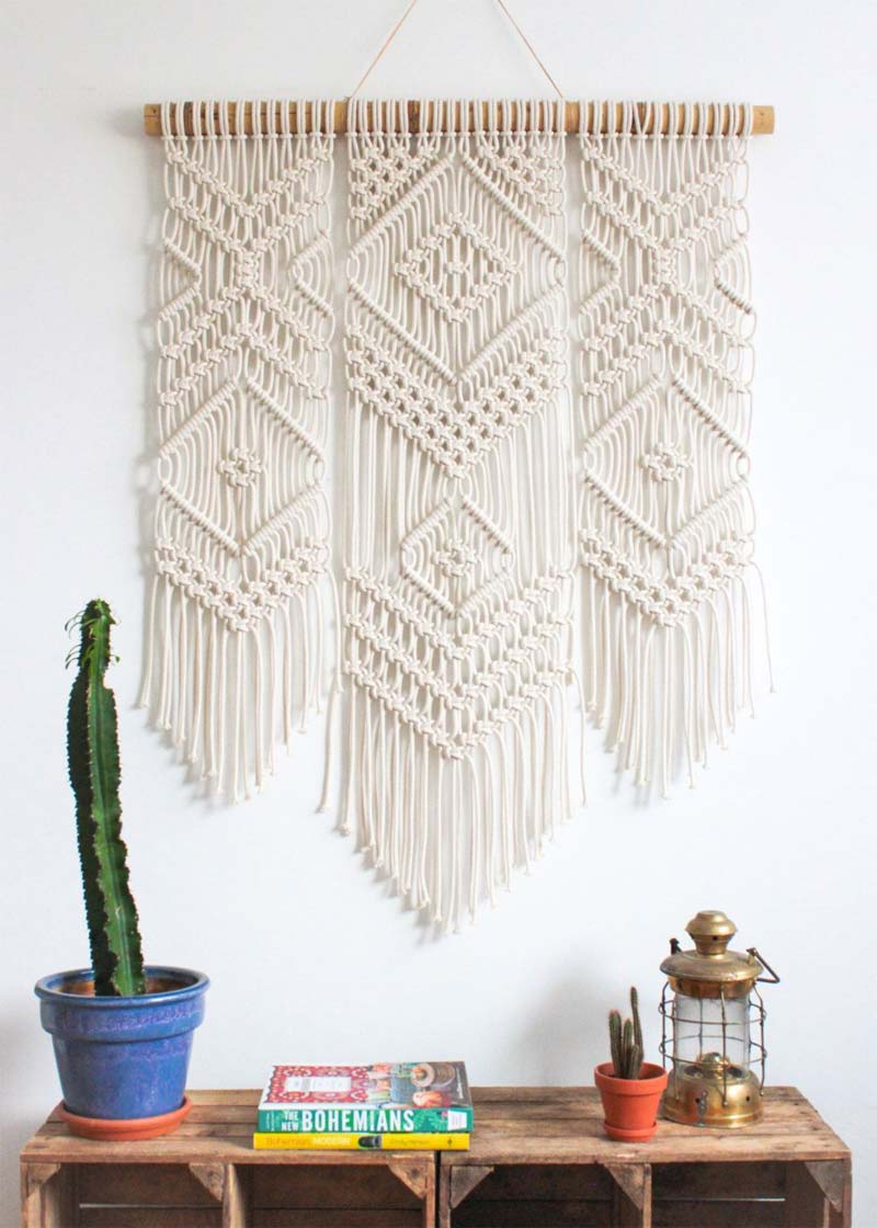 woontrends 2021 diy macrame wandkleed