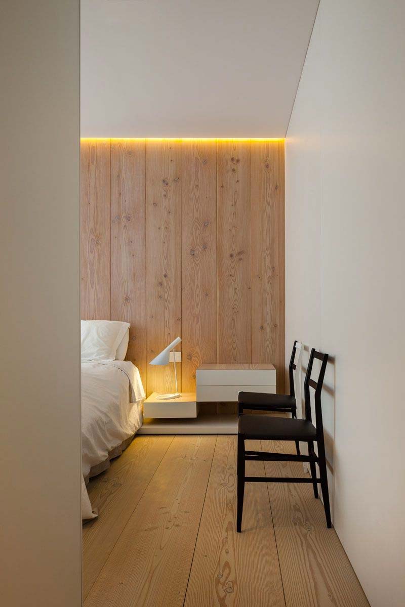 woontrends 2021 houten wandbekleding slaapkamer