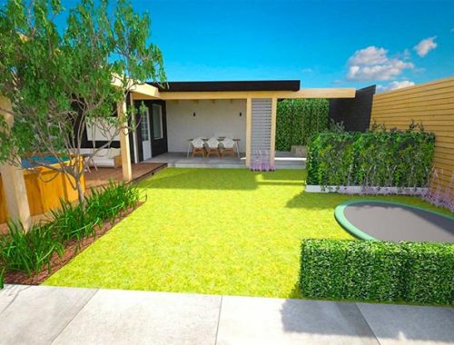 Heel mooi tuinontwerp gemaakt met de online ontwerptool Floorplanner.